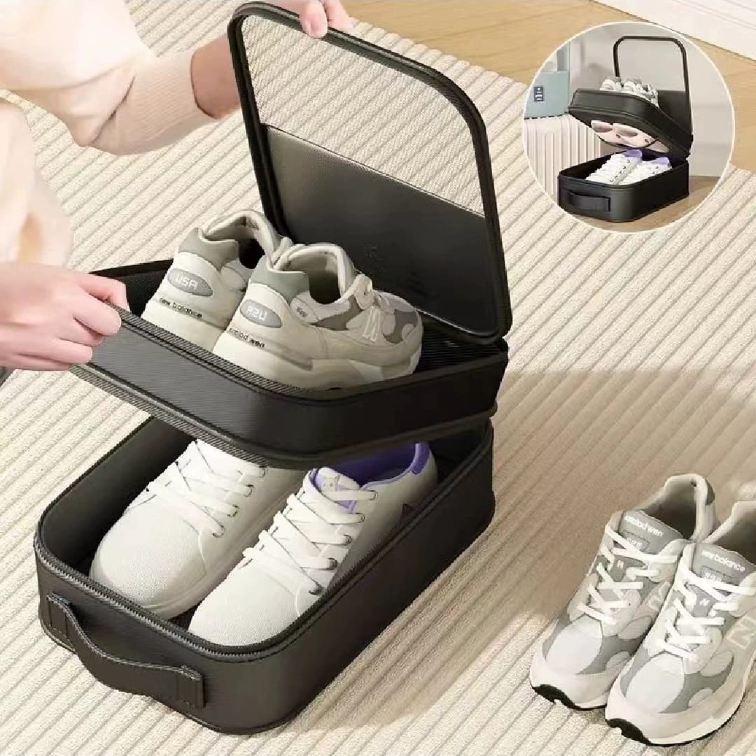 Double-Layer Portable Travel Shoe Organizer Bag – Waterproof and Dustproof Storage Bag