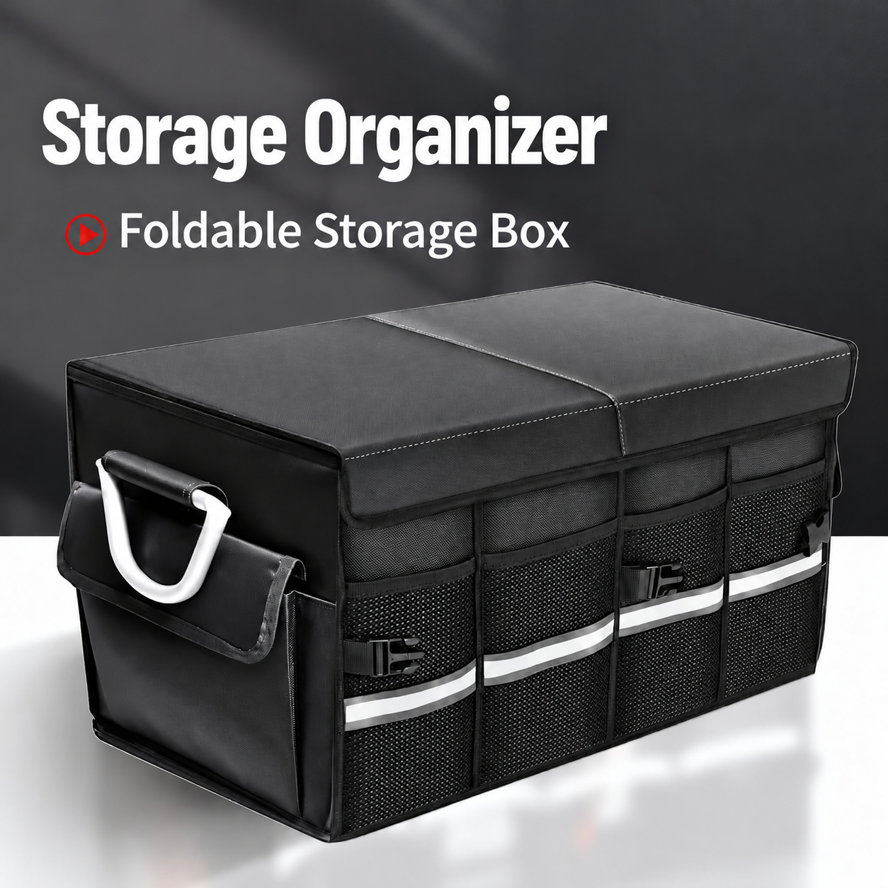 Foldable Storage Organizer with Dividers & Lid